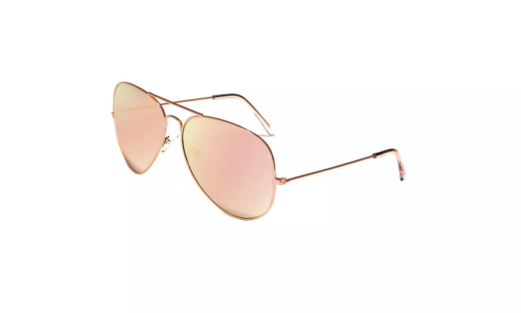 Oversized Pink and Gold Women\'s Sunglasses Fashion Culture Oversized Shield Aviator Sunglasses, Gold  main image 2