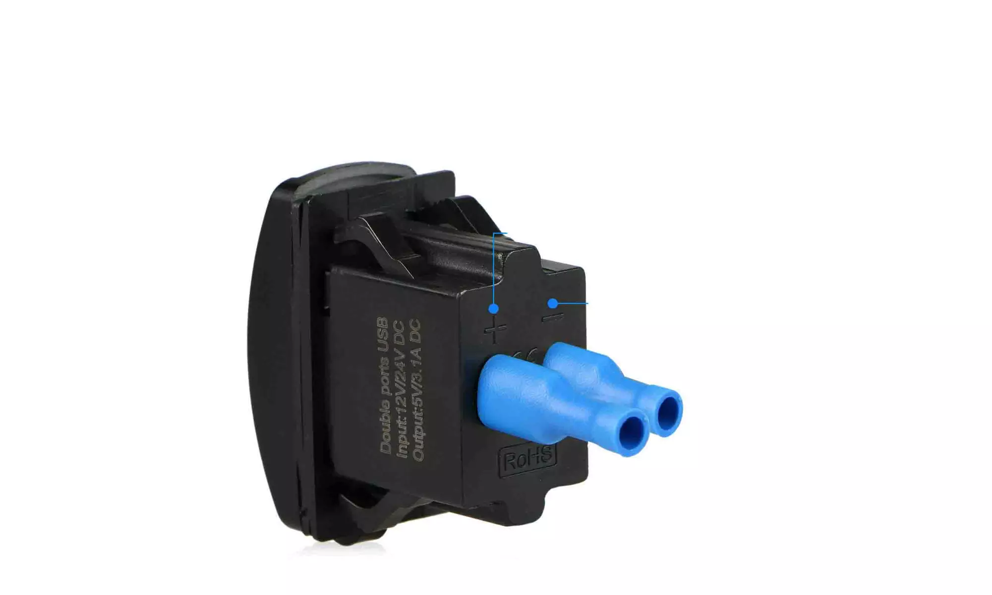 3.1A Dual USB Socket Charger Power Adapter Waterproof LED 12V 24V For Car Motor - Second Medium