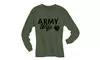 "Army Wife" Dogtags Long Sleeve T-Shirt in Military Green