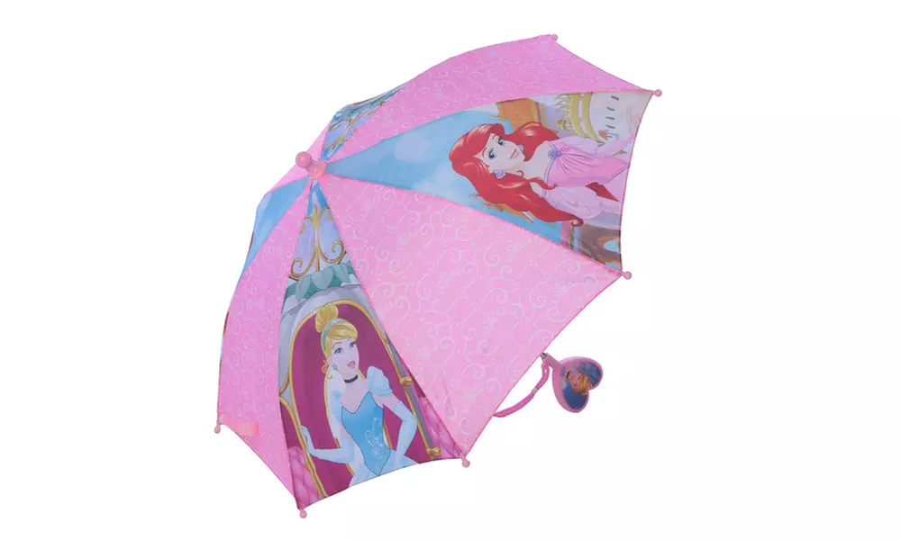 Disney Little Girls Princess Character Cinderella and Ariel Umbrella - Primary Image