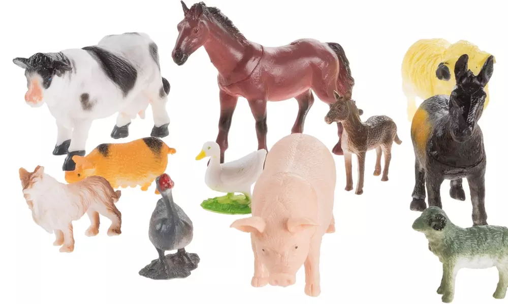 Hey! Play! Toy Farm Animal Figures and Barnyard Accessories Set - Second Medium