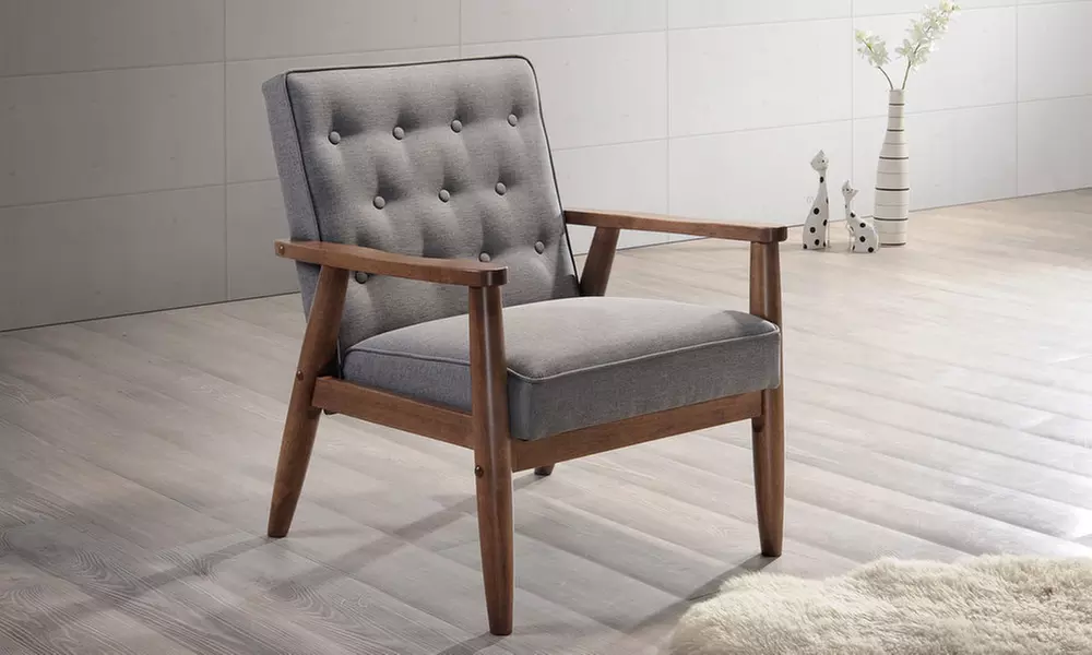 Baxton Studio Sorrento Mid-Century Modern Lounge Chair - Primary Image