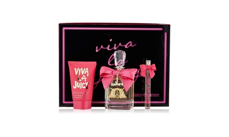 Juicy Couture Viva La Juicy EDP 3-Pc Women'sGift Set 3 Women Spray 3 Pcs Other Scent Eau De Parfum