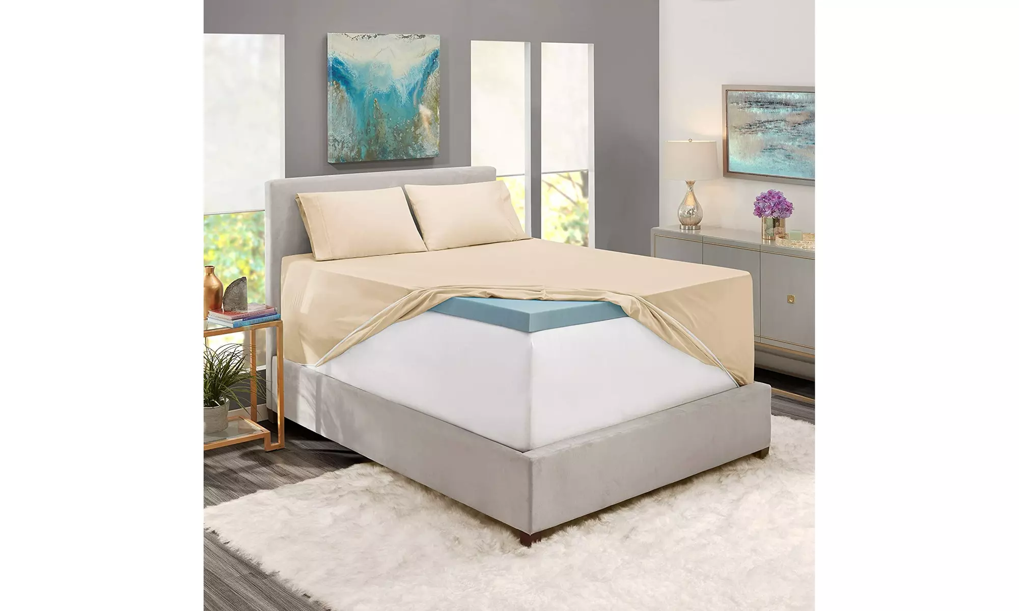 Hearth & Harbor Extra Deep Pocket Sheet Set - Microfiber Bed Sheets - 24" Depth