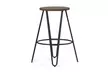 Simeon 24 inch Metal Counter Height Stool with Wood Seat - Second Medium