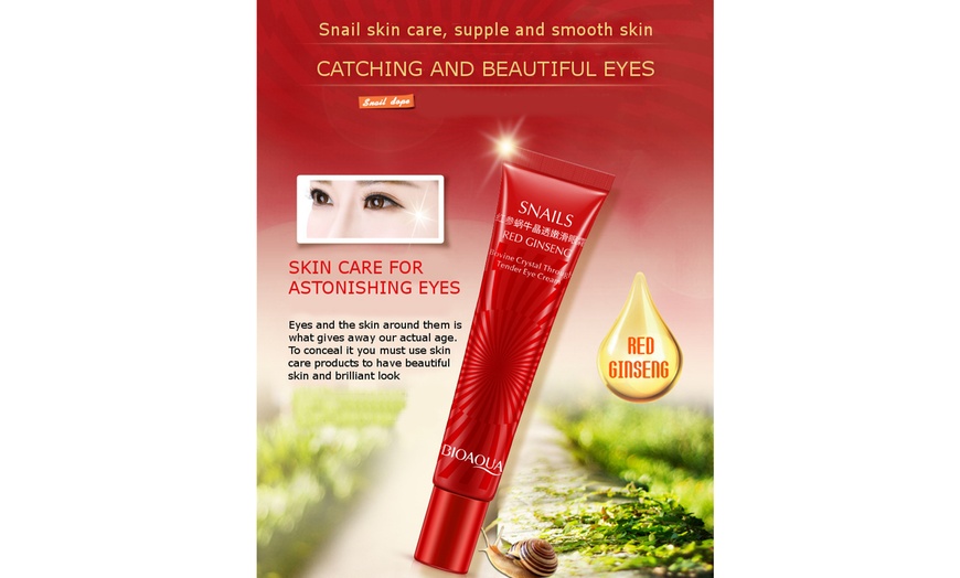 BIOAQUA Red Ginseng Eye Cream Snails Bovine Crystal Through Tender Soft ...