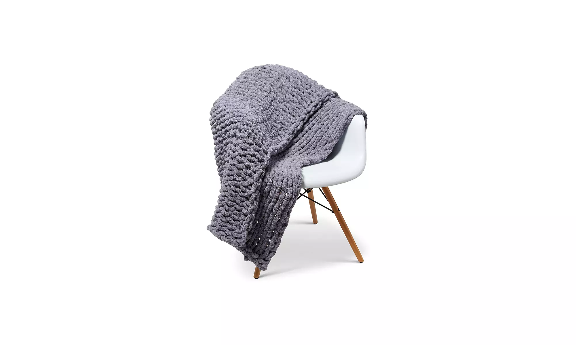 Chunky Knit Blanket Throw Super Soft Warm Crochet Blanket for Sofa, Bed, Couch  - Second Medium