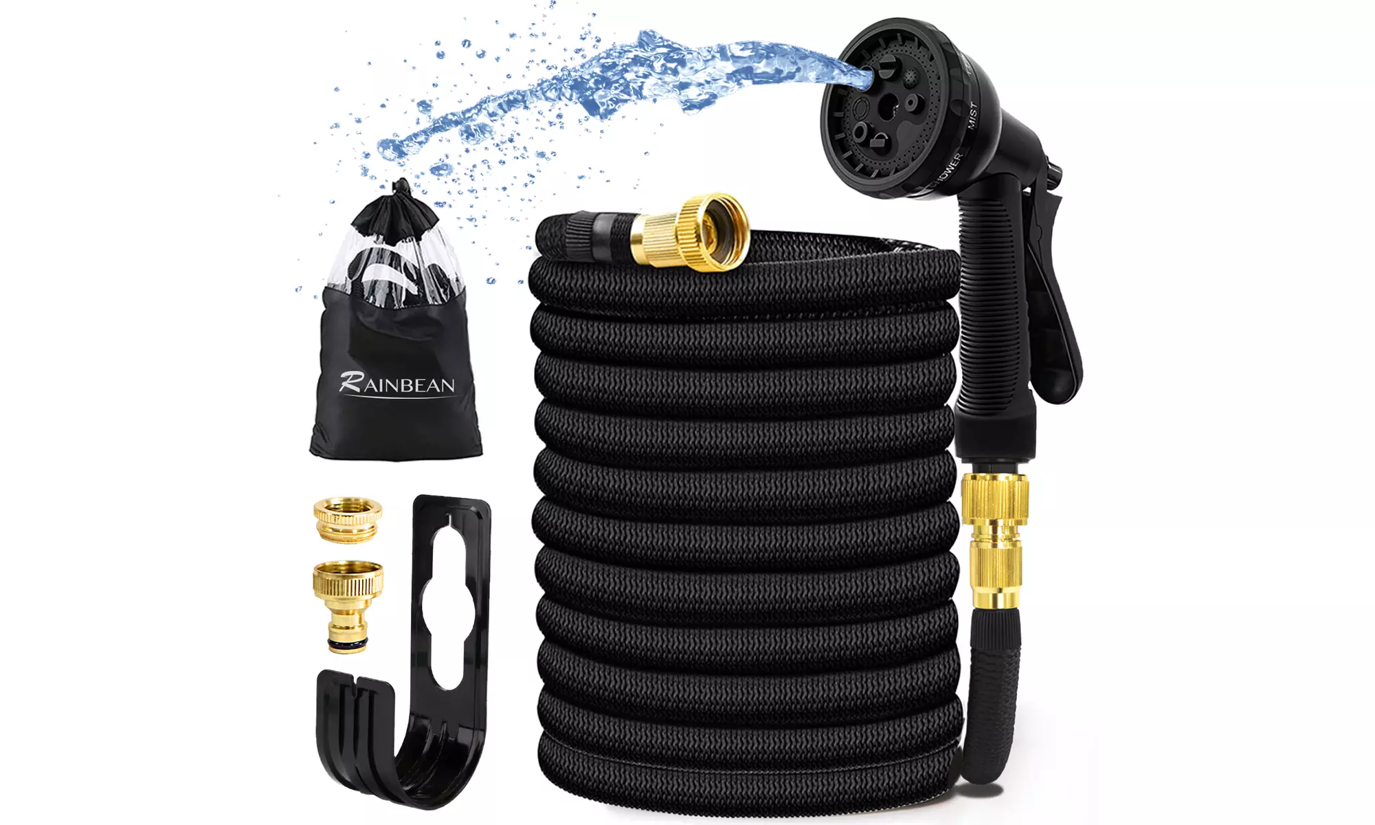 Expandable Garden Hose with 8 Function Nozzle  - Primary Image