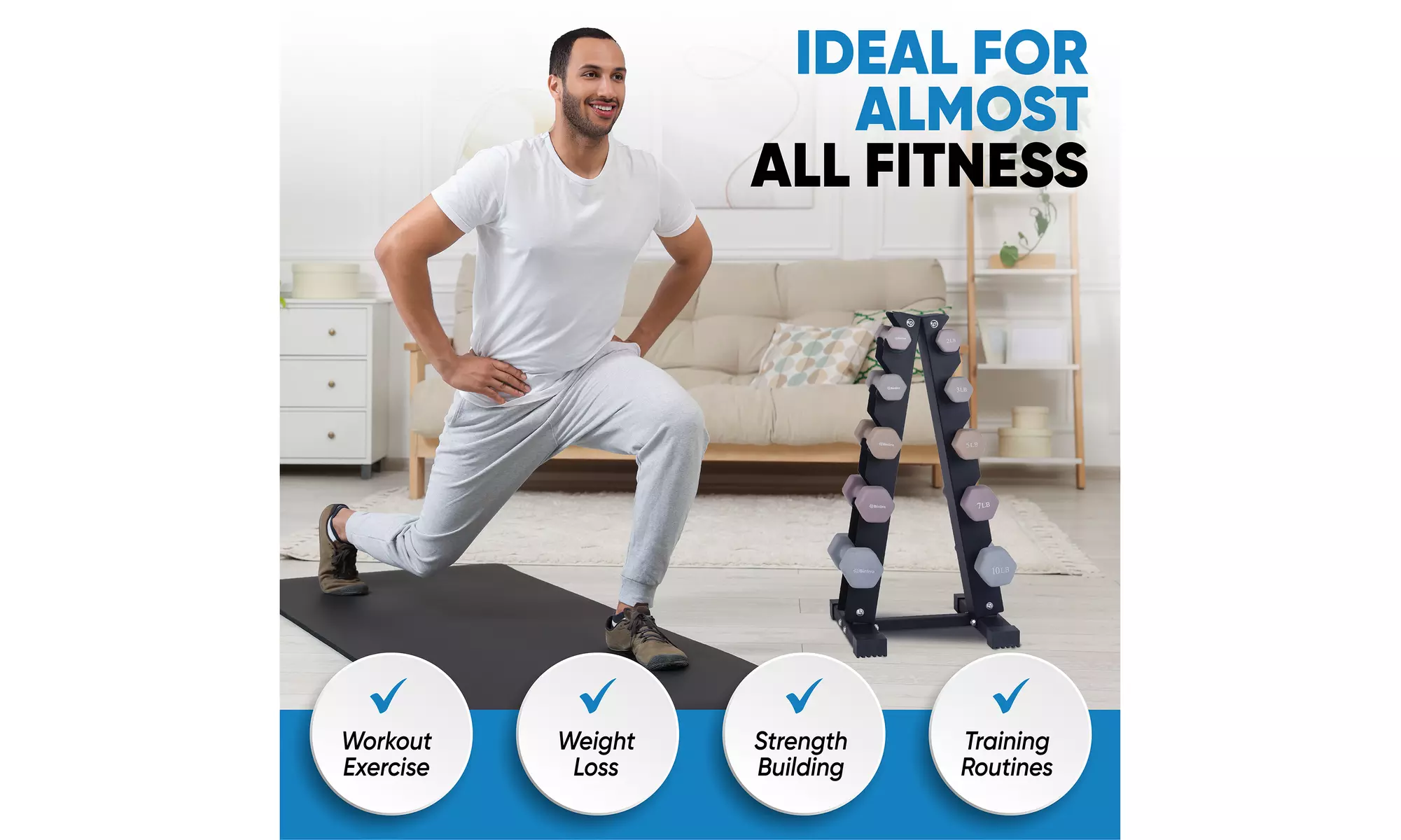 Bintiva Neoprene Dumbbells - Varies by Selection