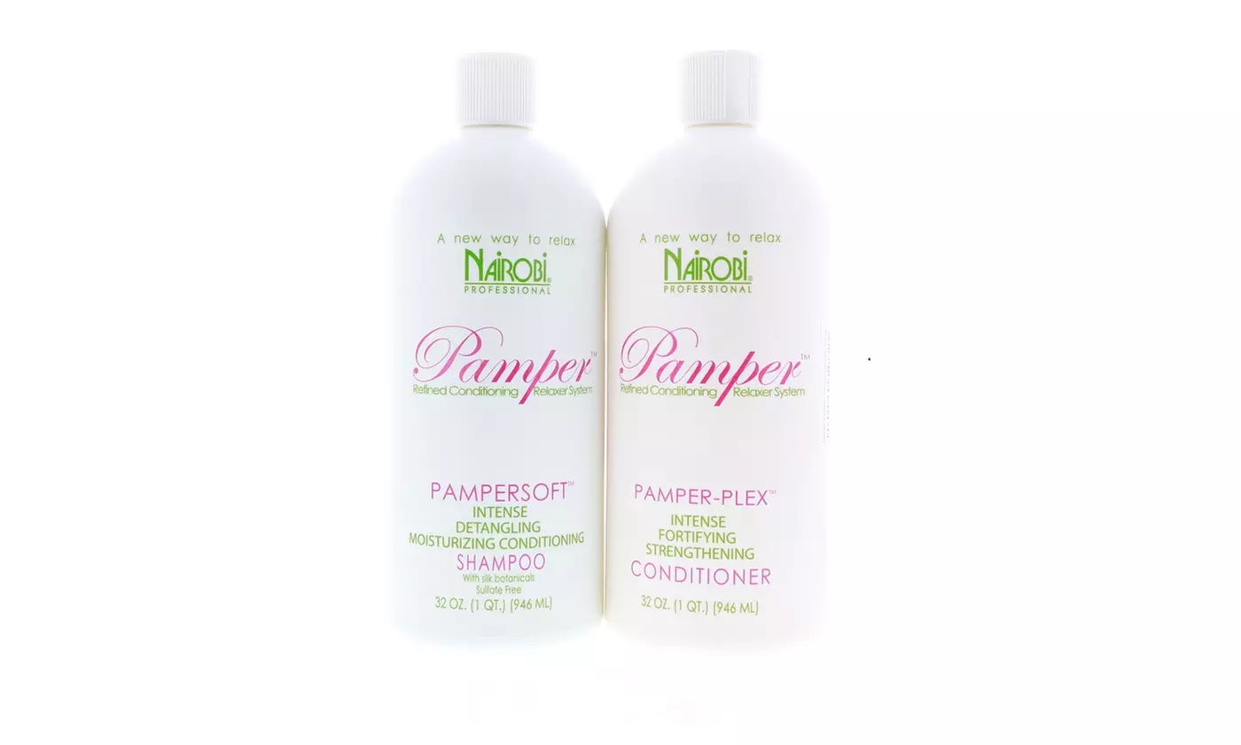Nairobi Pamper Soft Shampoo, 32 oz-Nairobi Pamper-Plex Conditioner, 32 oz Set - Primary Image