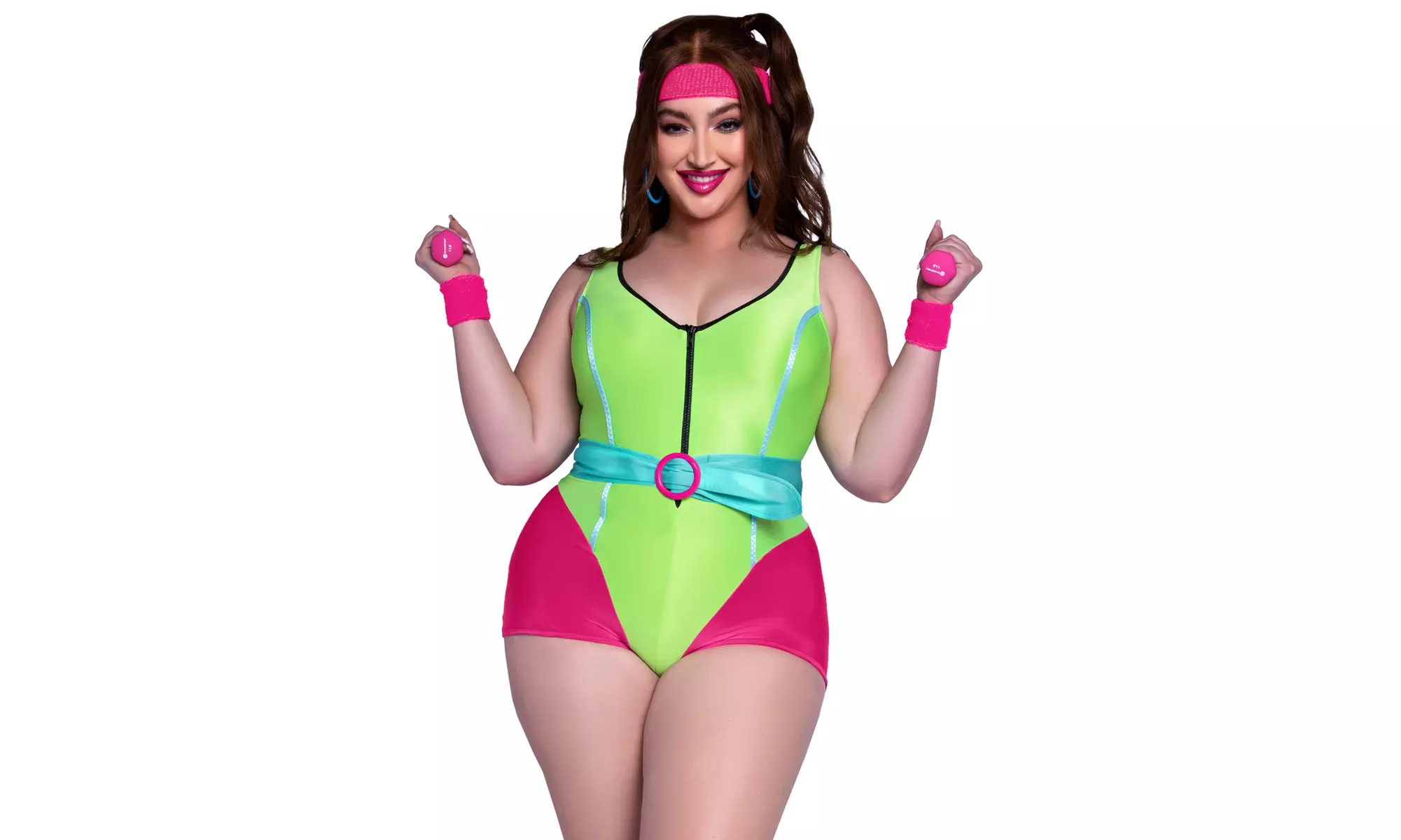 Leg Avenue Plus Size 80s Workout Hottie Costume - Primary Image