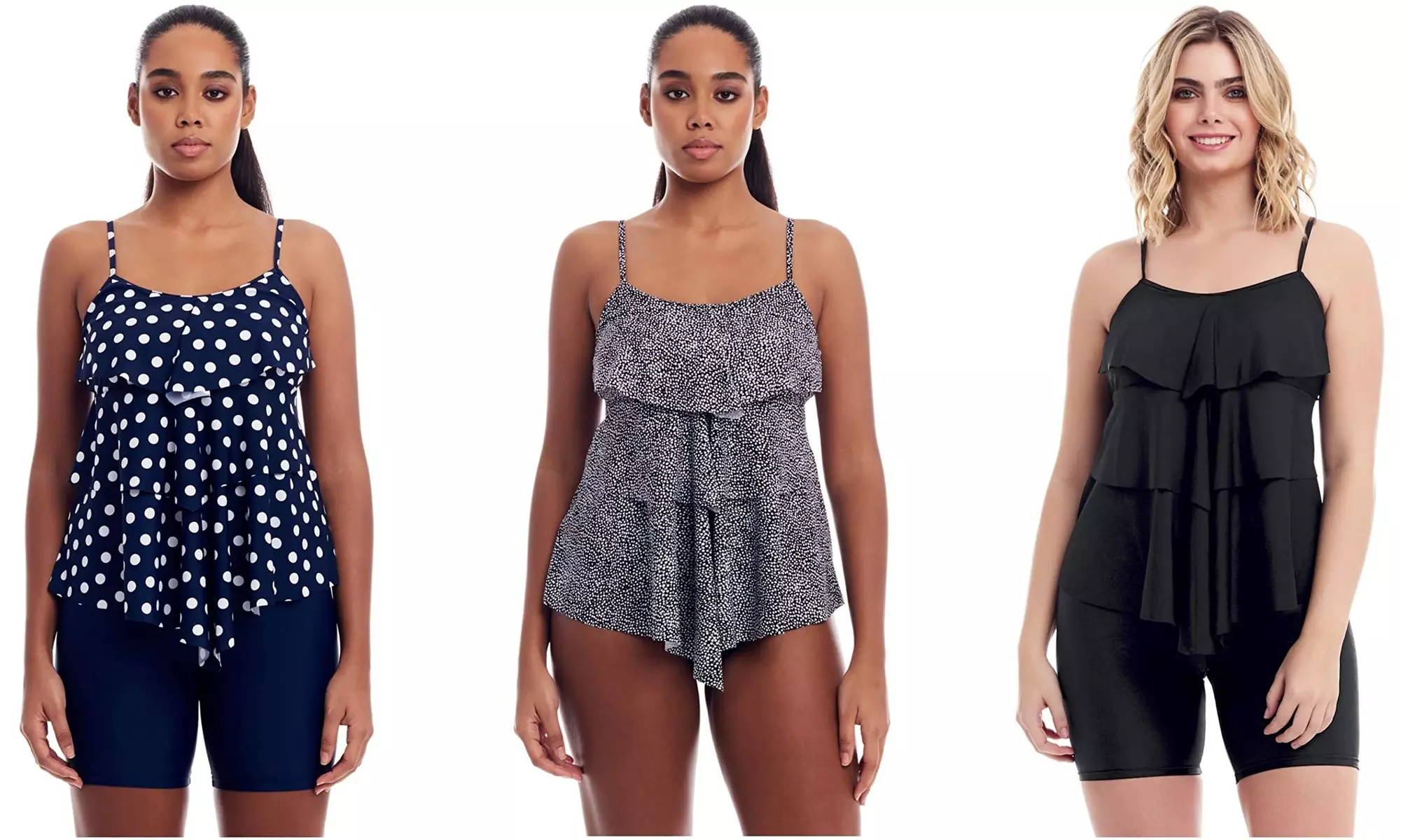 COVER GIRL Women's Swimwear Straight and Curvy Tankini Swimsuit Tops - Primary Image