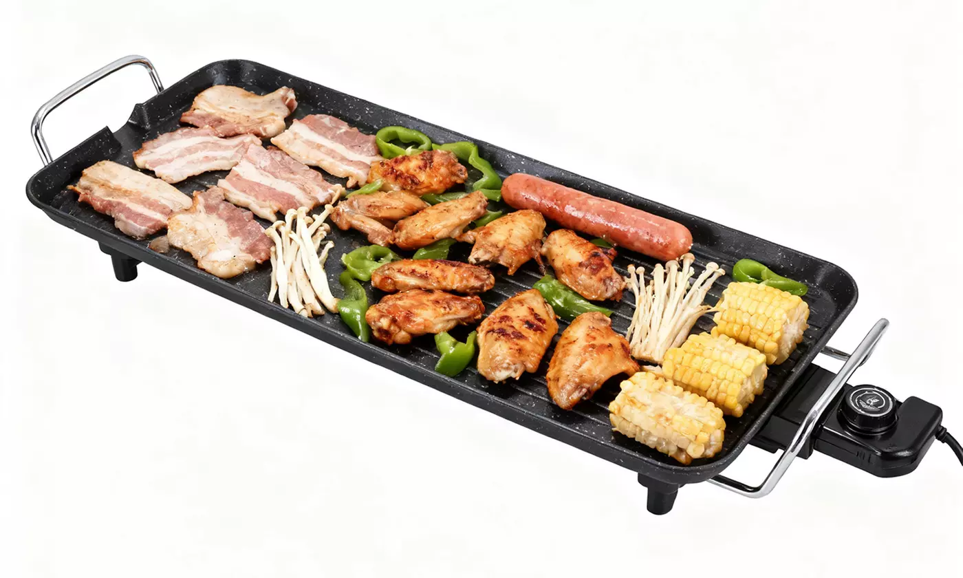 NewHome 1500W Electric Non-Stick BBQ Grill & Tabletop Griddle