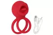 Vibrating C-Ring with Rose Clitoral Stimulator G Spot Clitoris Vibrator - Second Medium