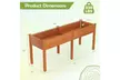 Costway Outdoor Wooden Raised Garden Bed with Divider Panel - Second Medium