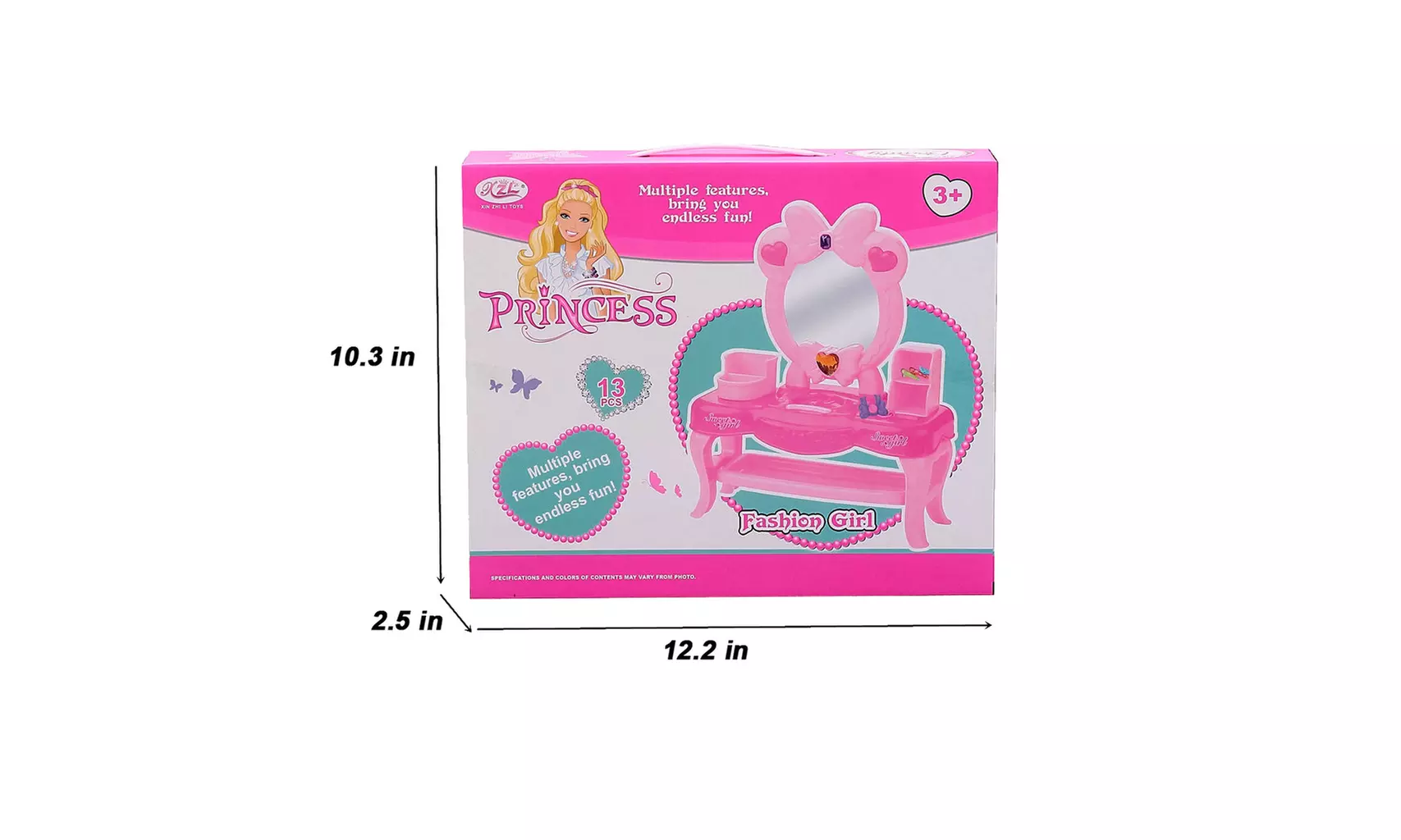 Inverlee Vanity Pretend Play Dressing Table Beauty Set & Various Accessories - Second Medium