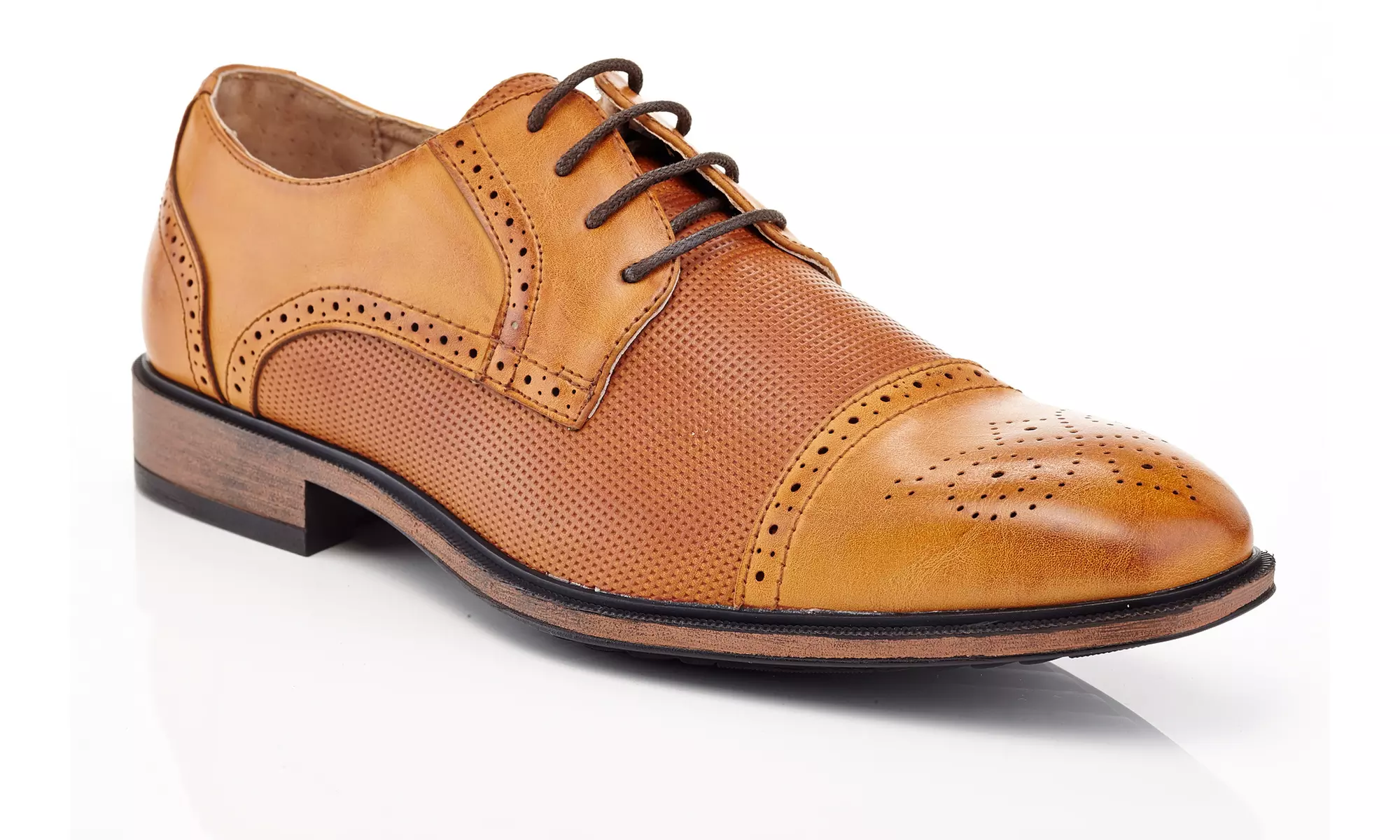Adolfo Men's Cap-Toe Lace-Up Dress Shoes Multiple Styles