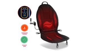 Zone Tech Heated Car Seat Chair Cushion 12V Heating Warmer Pad Hot