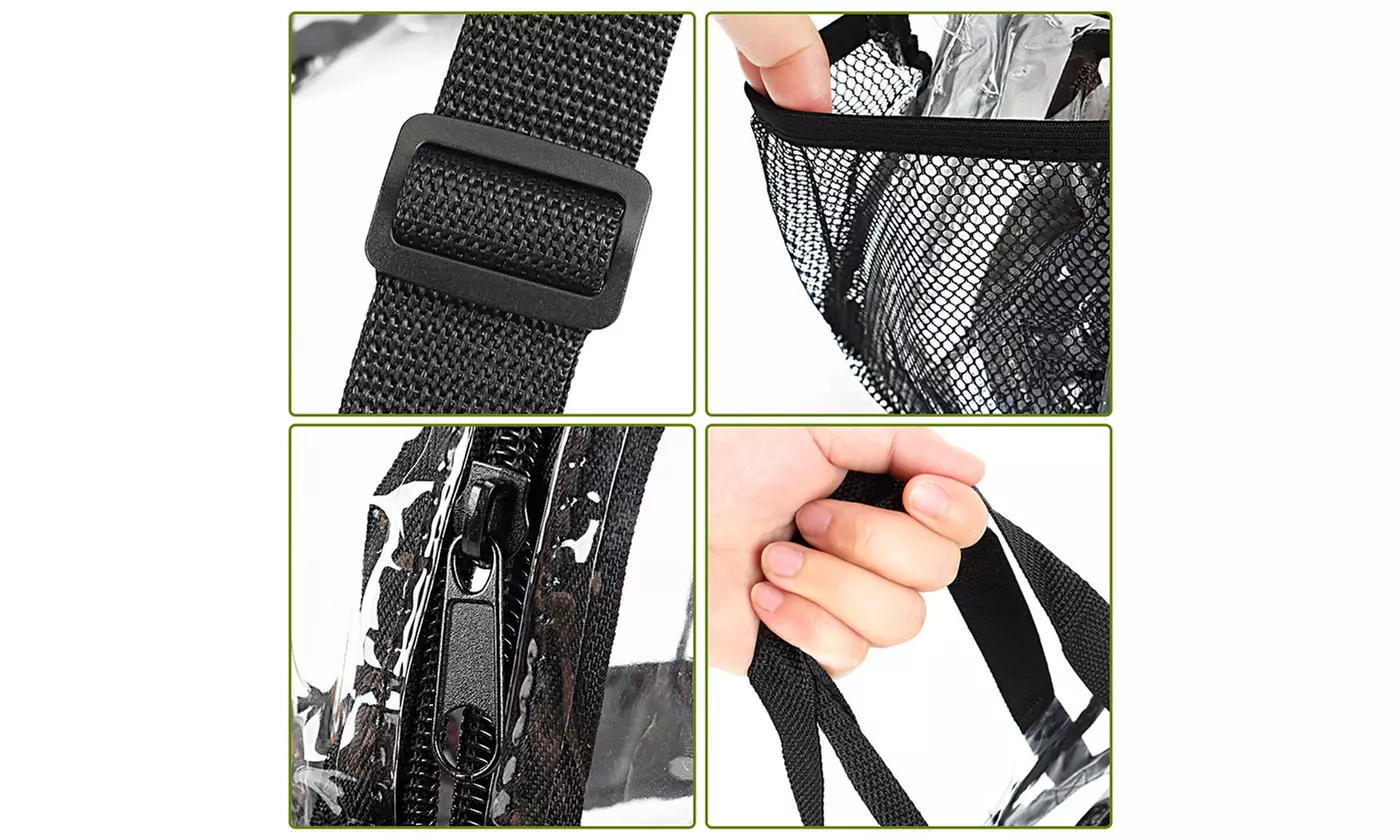 Clear PVC Stadium Approved Sling Bag Crossbody Purse Fanny Pack