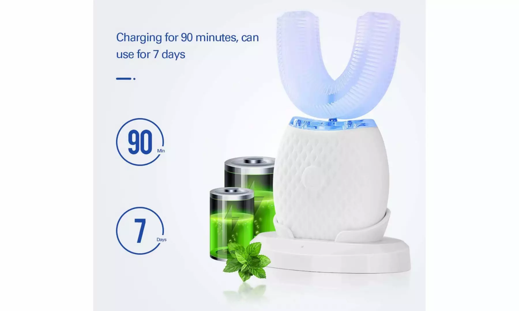 U Shaped Electric Toothbrush Teeth Whitening Automatic LED Sonic Toothbrush