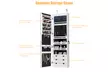 Wall Door Mounted LED Mirror Jewelry Cabinet Lockable Armoire w/ 6 Drawers  - Second Medium