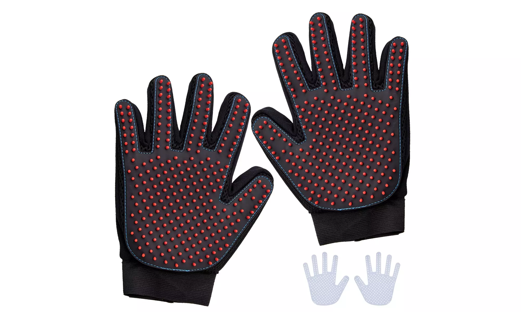 Silicone Pet Grooming Glove  Premium Five Finger Deshedding Brush - Second Medium