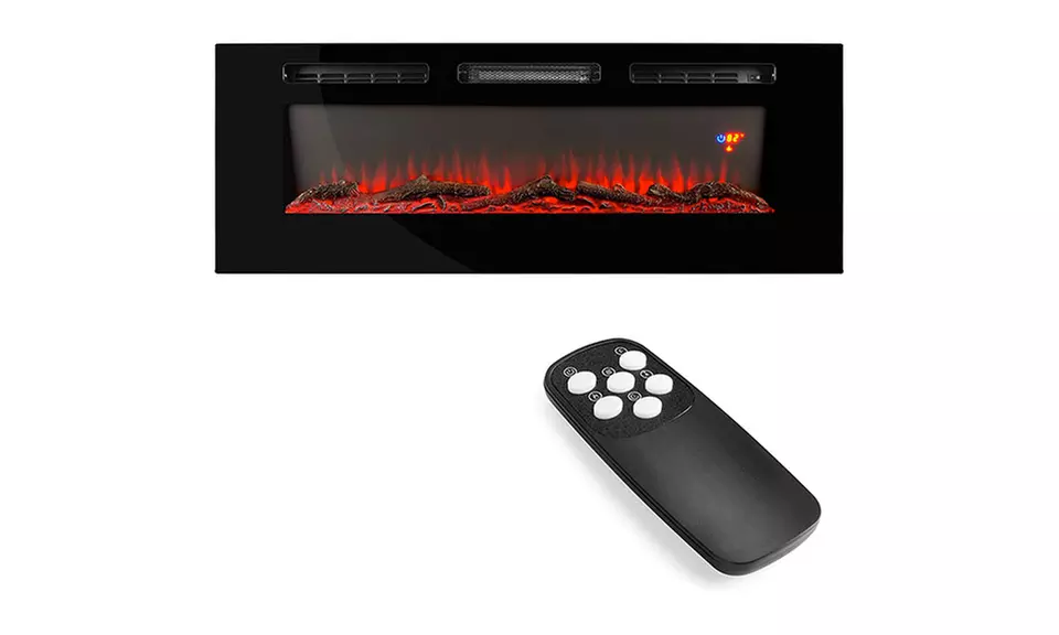 1500W 50in Electric Fireplace Heater Recessed and Wall Mounted - Second Medium