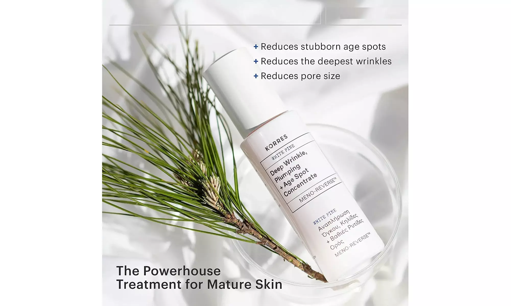 Korres White Pine Deep Wrinkle, Plumping plus Age Spot Concentrate Meno-Reverse  - Primary Image