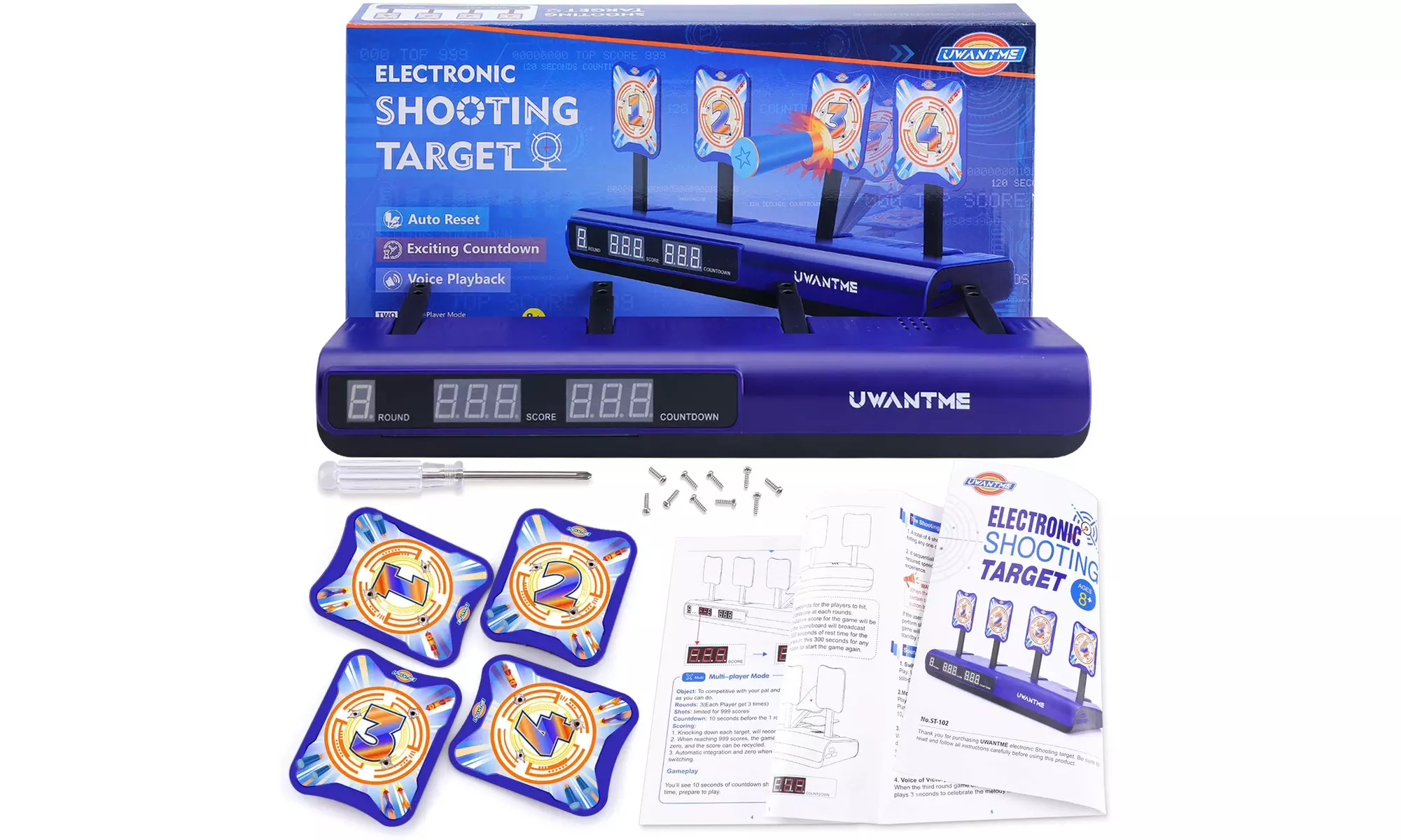 Electronic Shooting Target Scoring Auto Reset Digital Targets for Nerf Guns Toys - Second Medium
