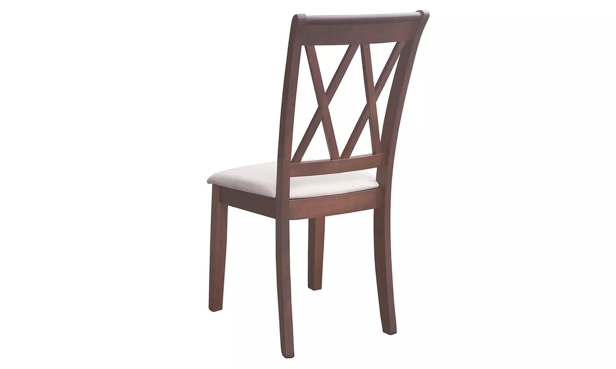 Set of 2 Dining Side Chairs Fabric Upholstered Seat Armless High Back Furniture