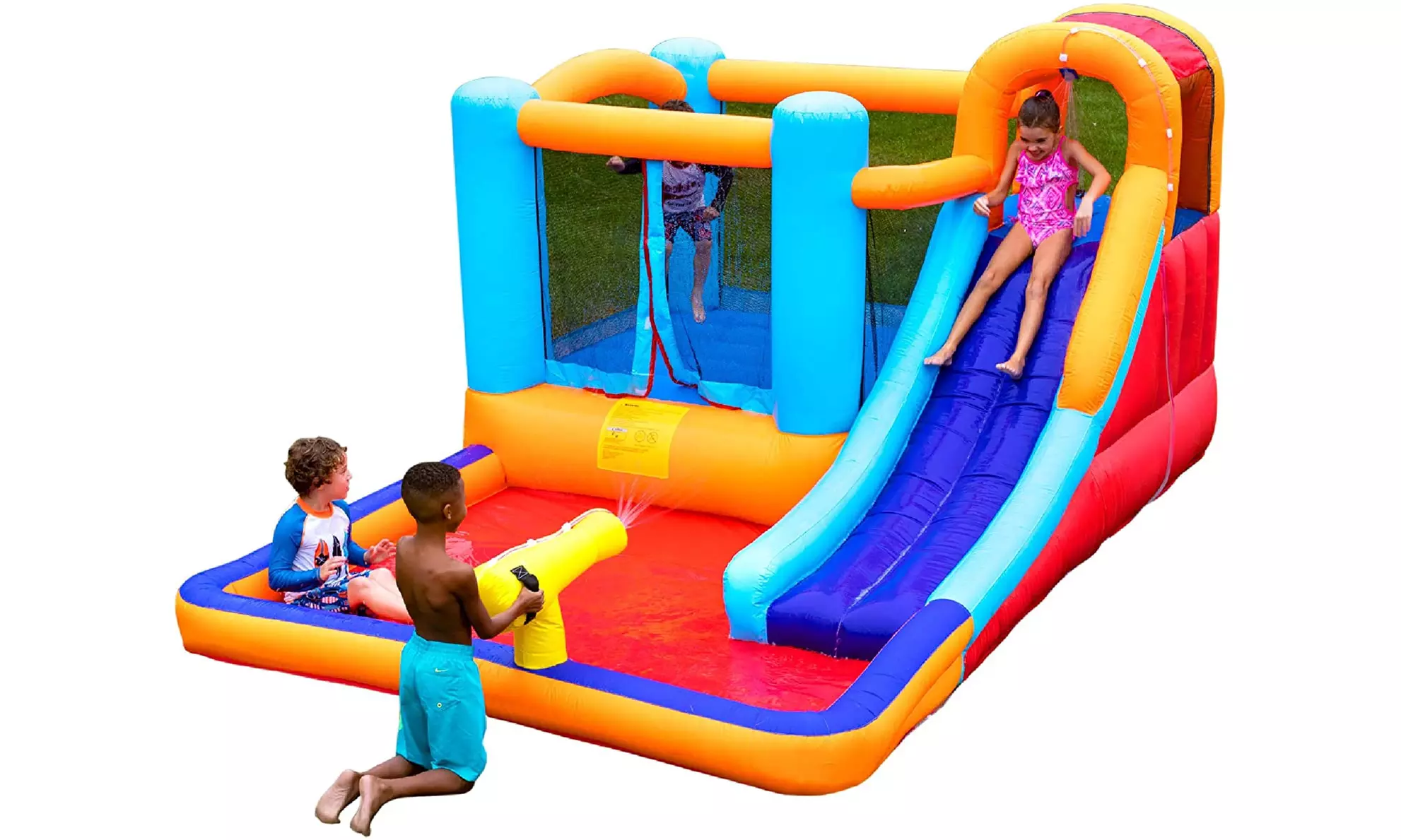Giant Bounce House Water Slide with Trampoline Pool Area - Air Pump Included - Primary Image