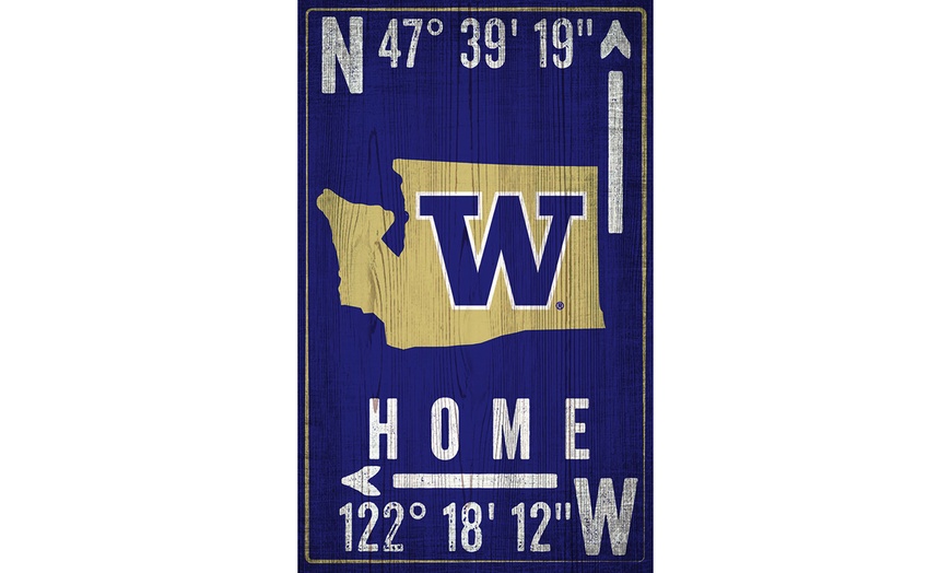 Image 47: Fan Creations NCAA Team Coordinates Sign