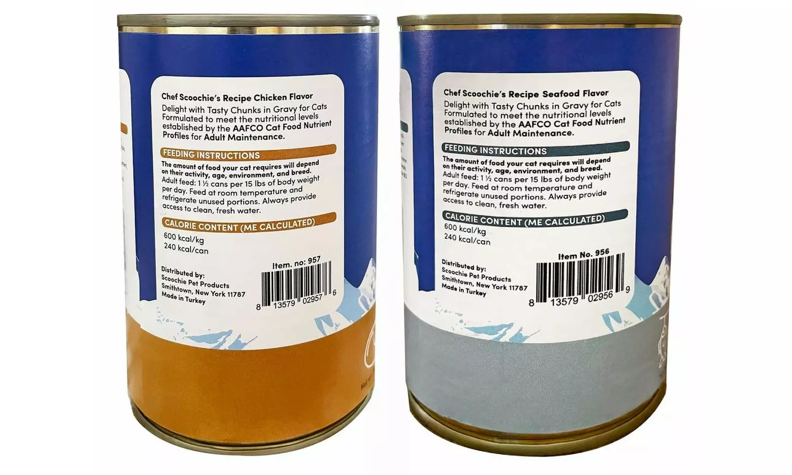 Cat by Scoochie 12-Pack Chunky Chicken and Seafood 14-Ounce Pop-Top Can Cat Food