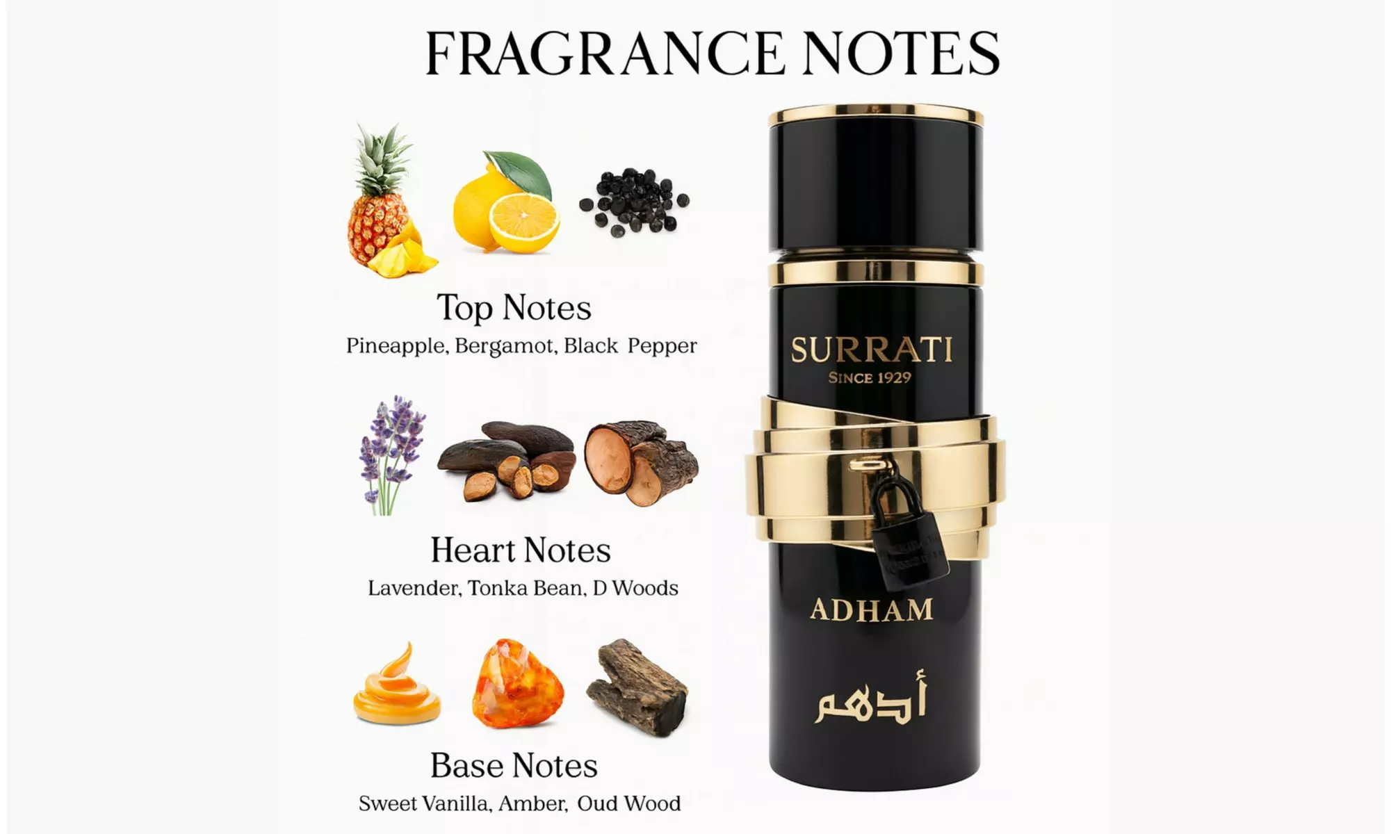 Surrati Perfumes 3.4 Fl. Oz - Long Lasting Eau de Parfum Collection