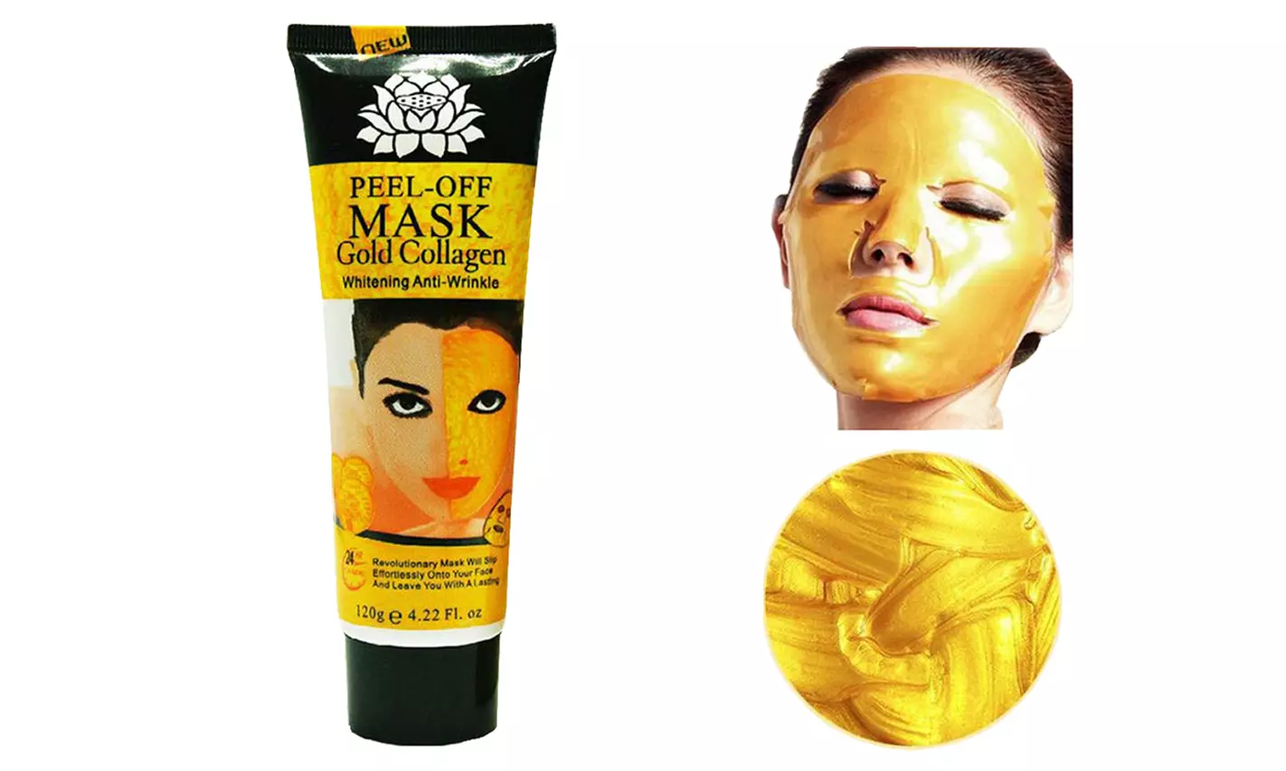 Great Anti-Wrinkle Gold Collagen Facial Face Mask Moisture Skin Care - Primary Image
