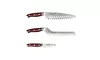 3 Piece CRIMSON Chef Knife Set by Ergo Chef