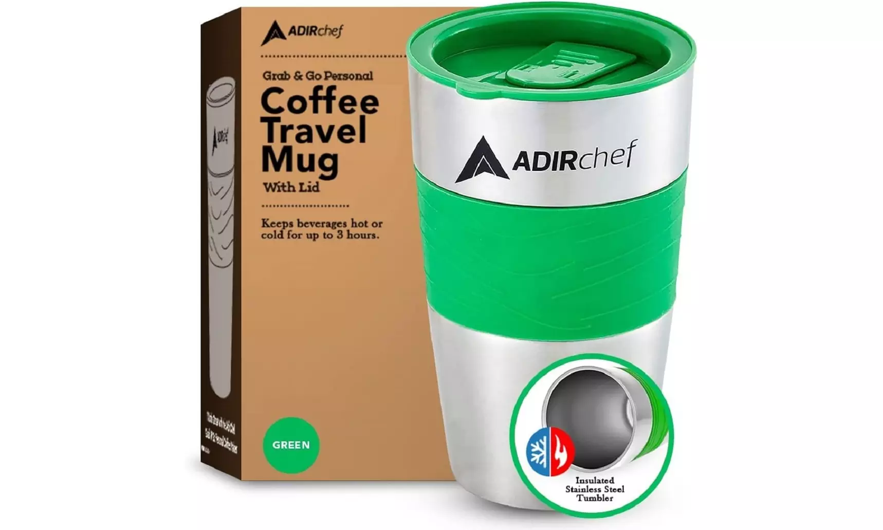 AdirChef Travel Coffee Mug 15 Oz 