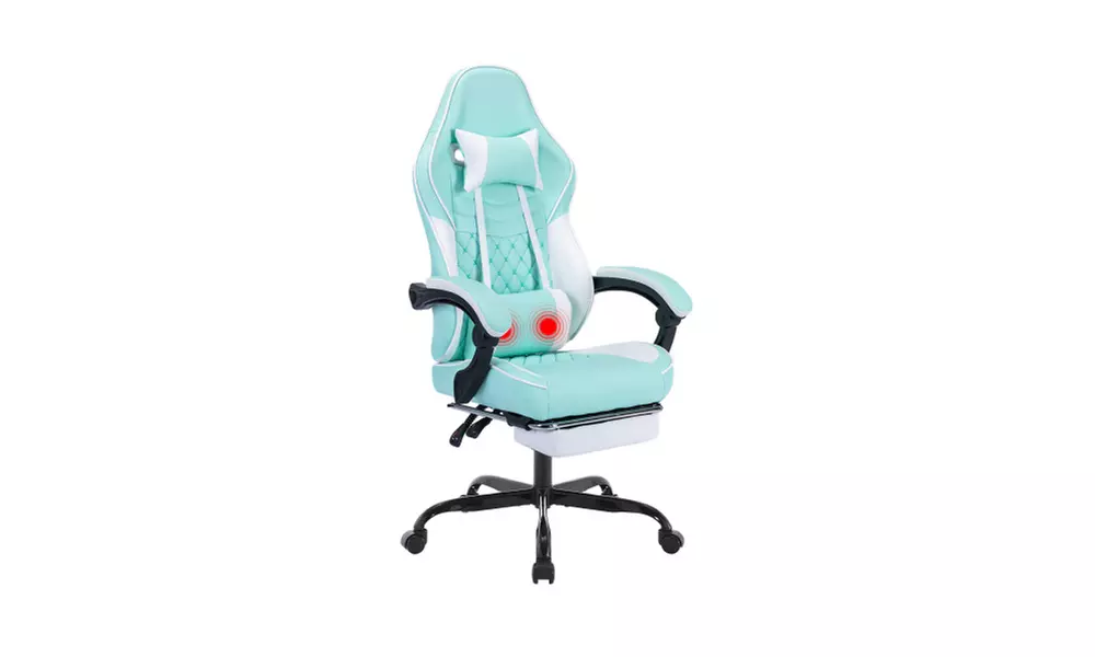 Heavy Duty High Back Gaming Chair with Footrest and Massage Function