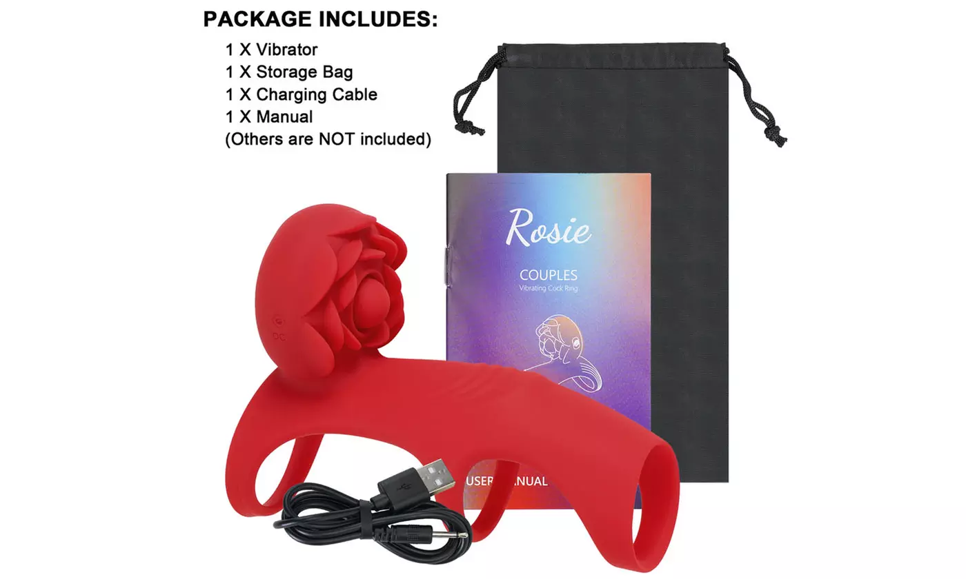 APP Remote Control Vibrating C-Ring Rose Clitoral G Spot Vibrator - Second Medium