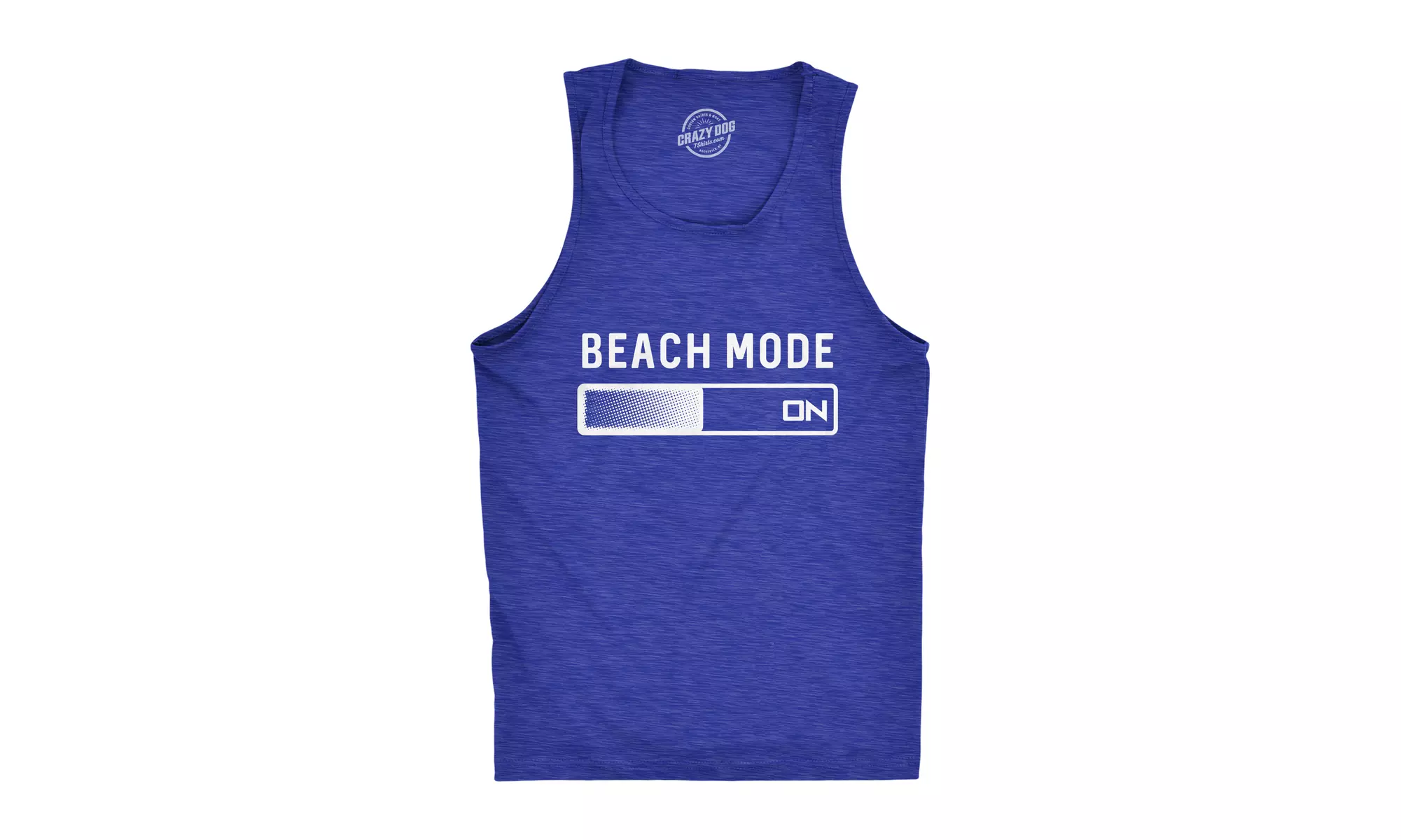 Mens Beach Mode Fitness Tank Funny Vacation Holiday Travel Summer Graphic Novelt - Primary Image