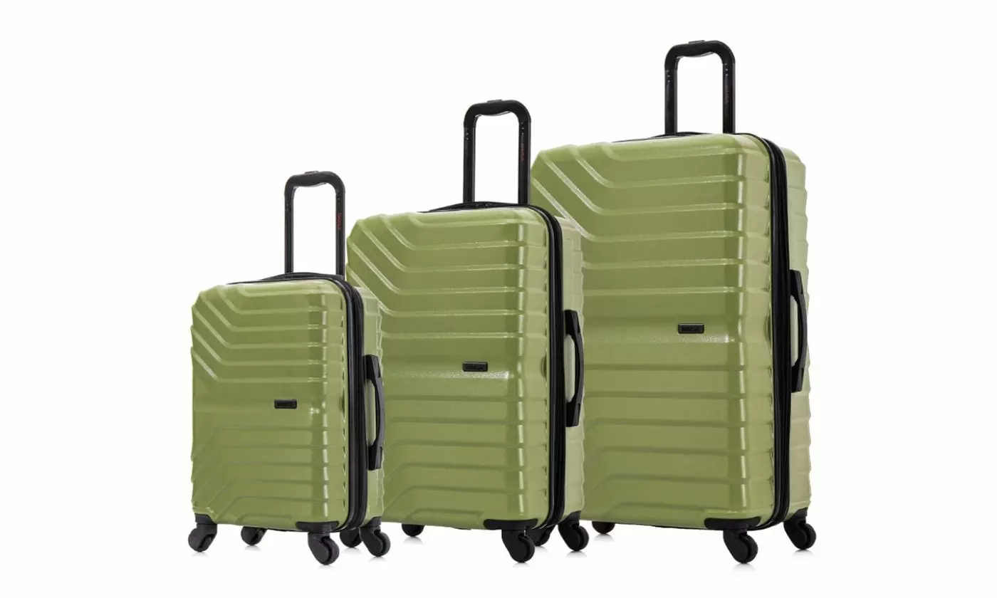 3-Piece InUSA Aurum lightweight hardside spinner Luggage Set 20"/24"/28"