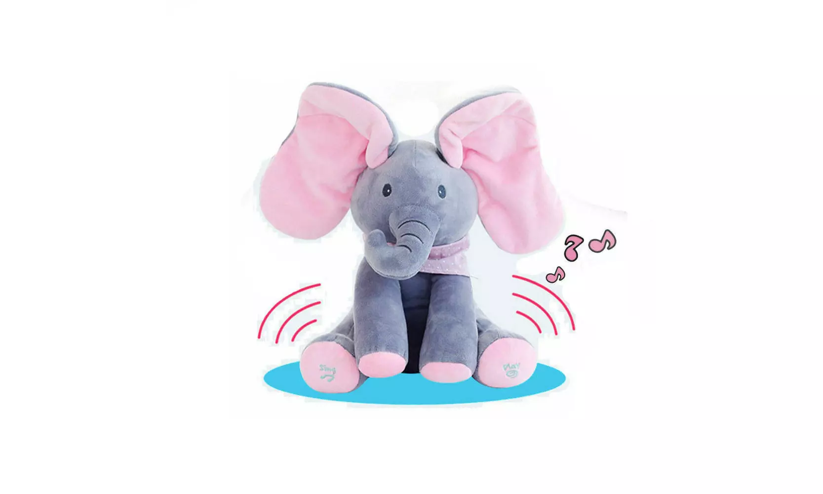 Peek-a-Boo Animated Talking and Singing Plush Elephant Stuffed Doll Toy - Primary Image