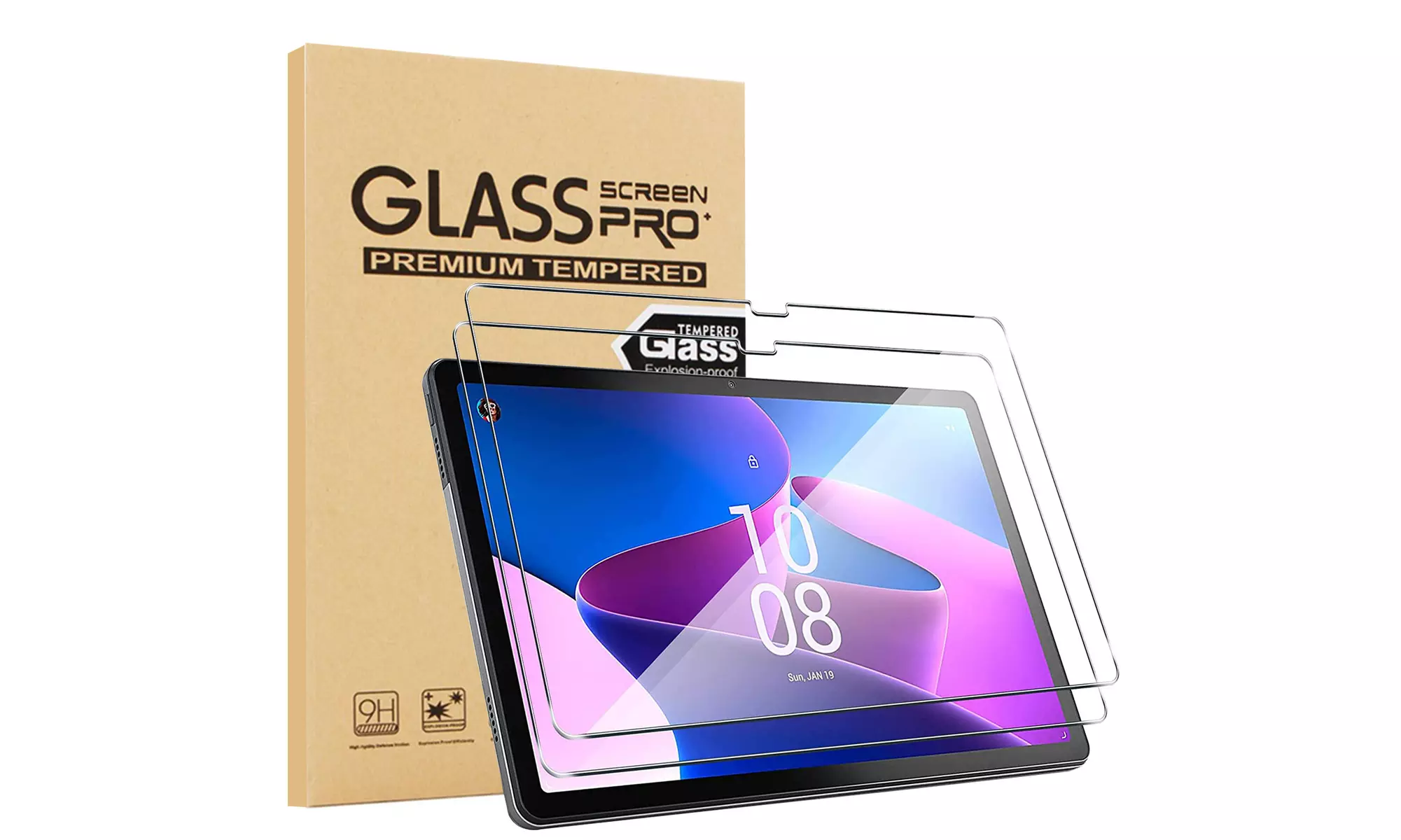 2PCS Lenovo Tab M10 (3rd Gen) 10.1" 2022 TB-328F Tempered Glass Screen Protector - Primary Image