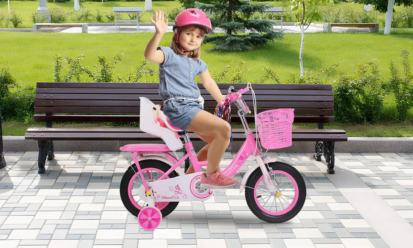 iMounTEK Kids' Bike with Helmet, Backpack, Streamers, & Training Wheels