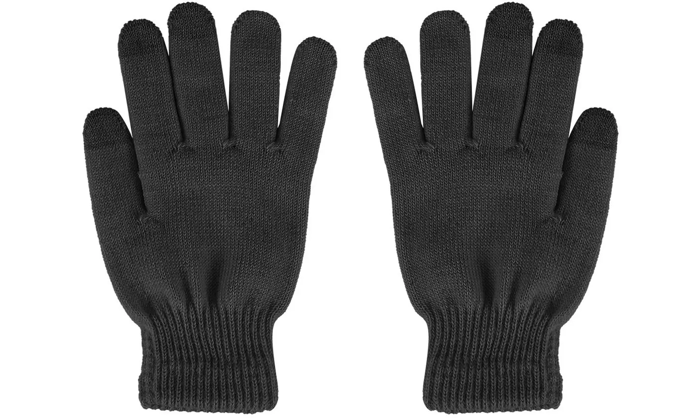 N'POLAR Stretch Knit 3 Finger Touchscreen Warm Winter Gloves for Men & Women