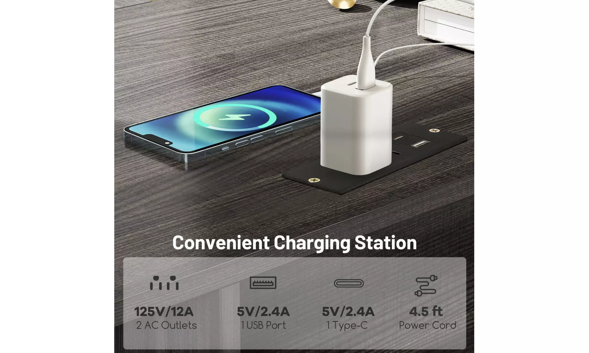 L-Shaped Corner Computer Desk with Drawers, Study Table with Storage