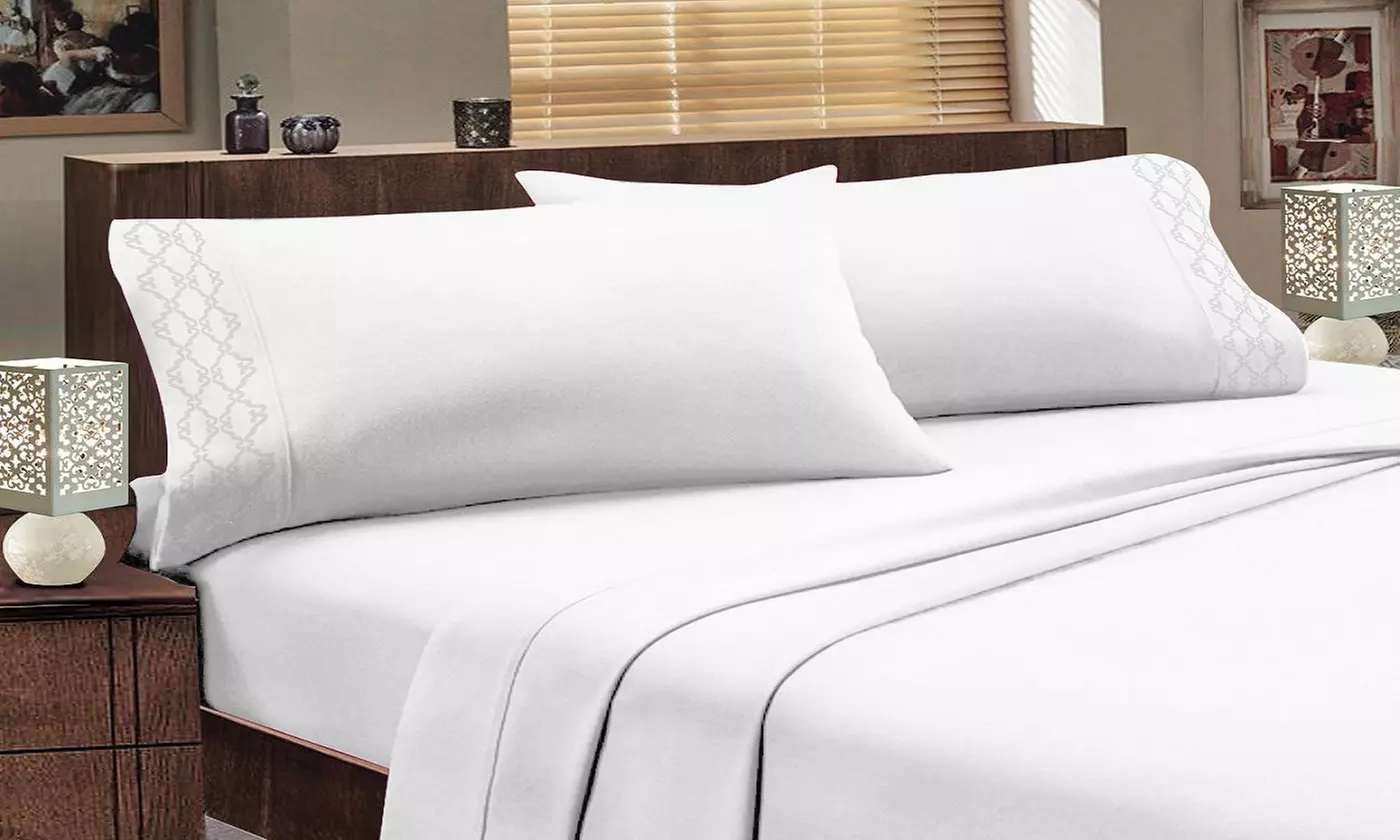 Home Sweet Home Extra Soft Deep Pocket Embroidered Sheet Set