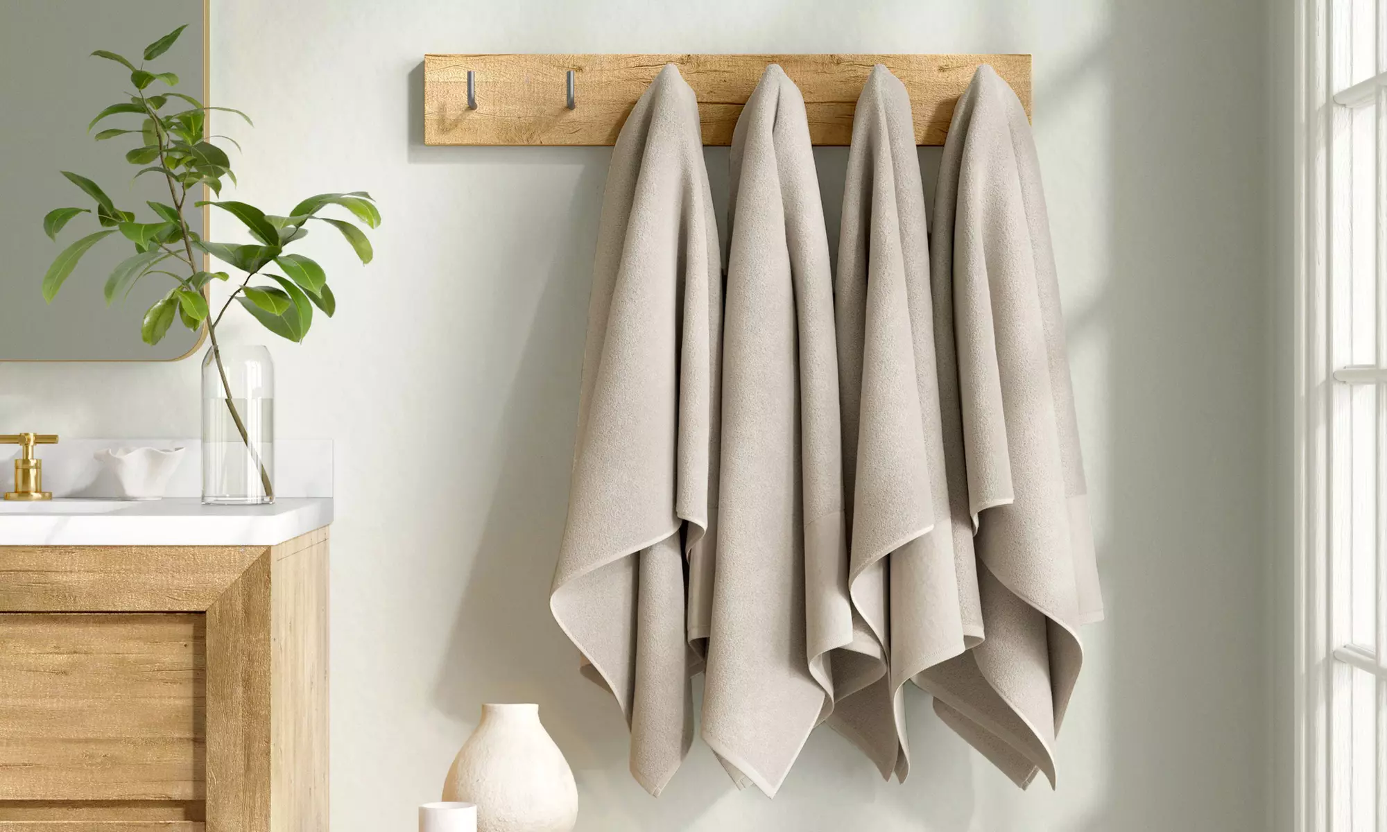 Ultra-Soft Cotton Linen-Like Border Towels
