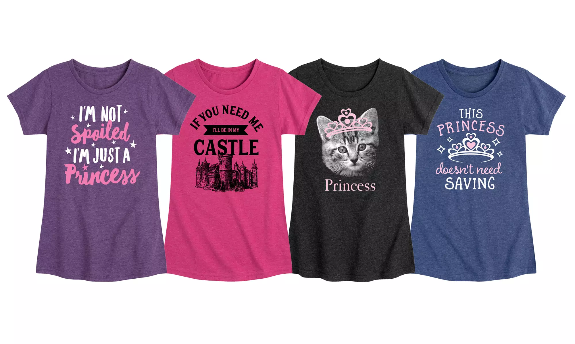 Girls Toddler And Youth Princess Graphic Tees T-Shirts Short Sleeve - Primary Image