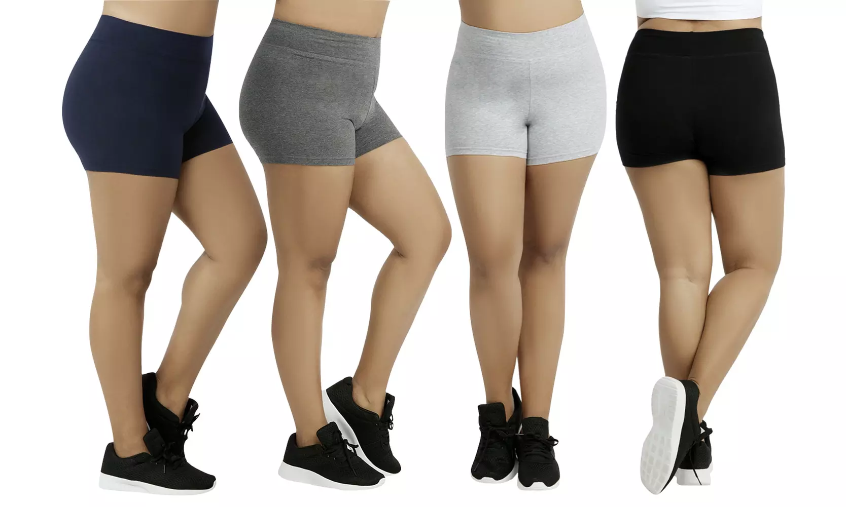 Women's Plus Size Cotton-Spandex 12" Shorts - Primary Image